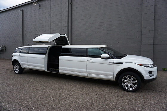 white stretch limousine